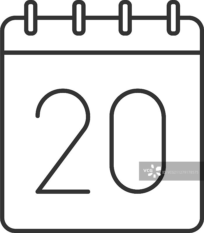 20号线性图标图片素材