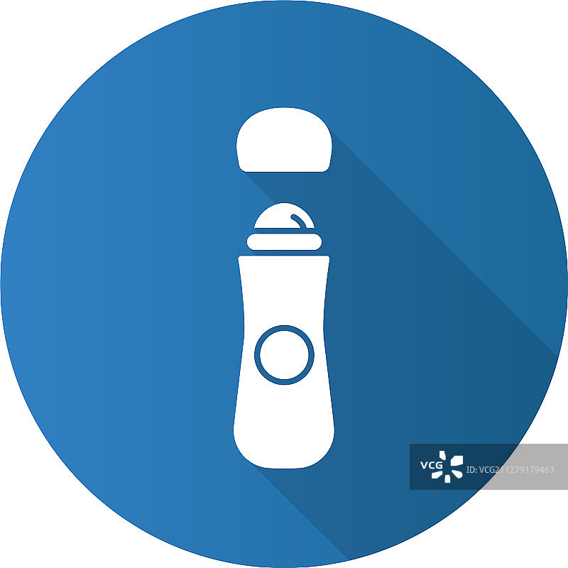 滚珠止汗露扁平设计长阴影标志符号图片素材