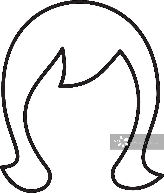 假发线性图标图片素材