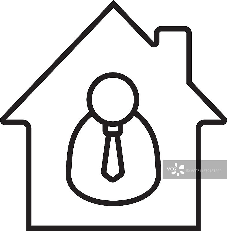 房地产经纪人线性图标图片素材