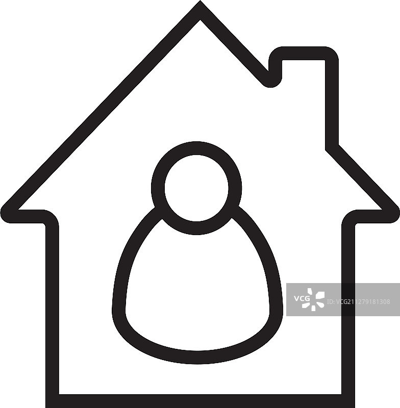 租户居民线性图标图片素材