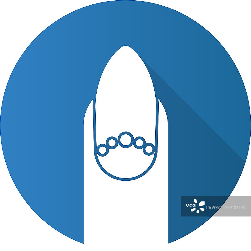 杏仁月亮美甲与珠子图片素材