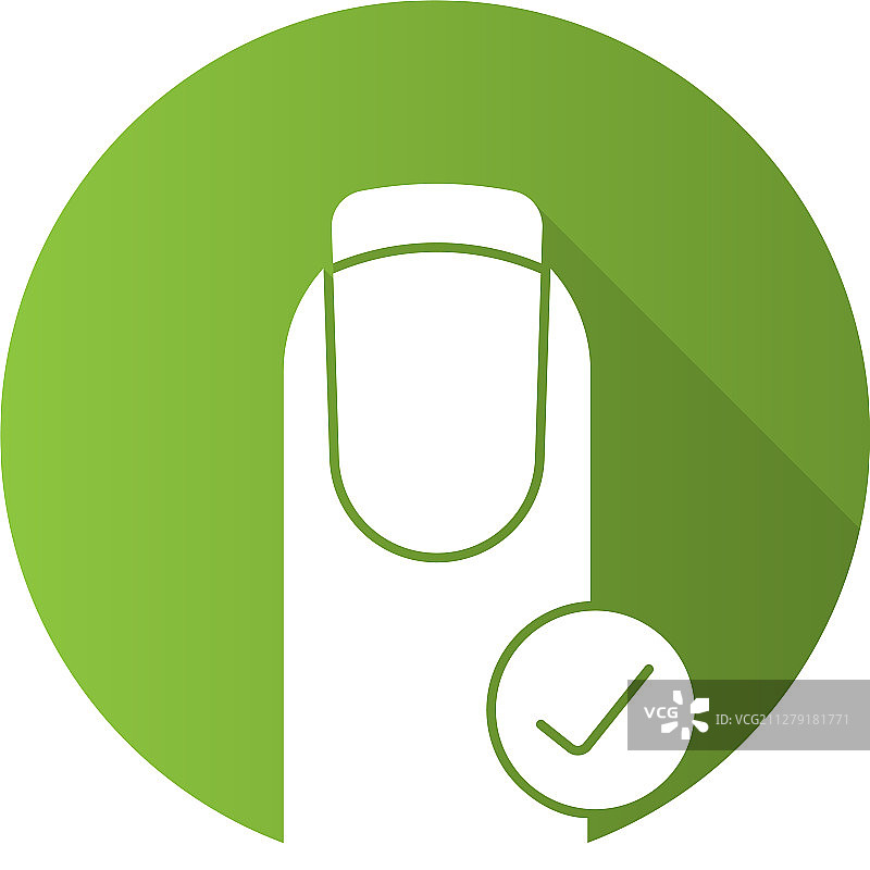 健康美甲扁平风长阴影glyph图标图片素材