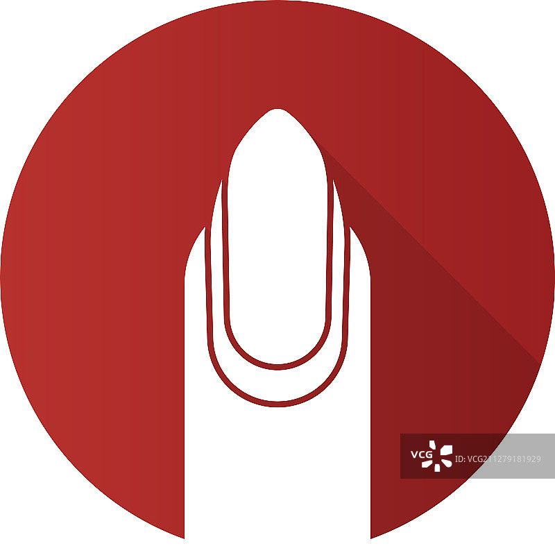 杏仁形反向月牙美甲图片素材