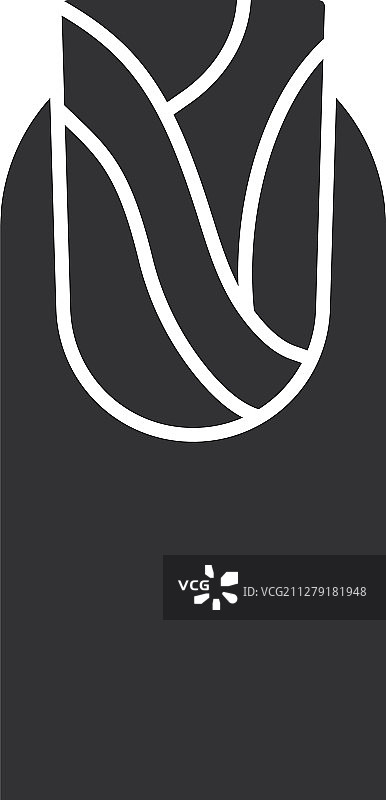 水波纹杏仁美甲符号图标图片素材