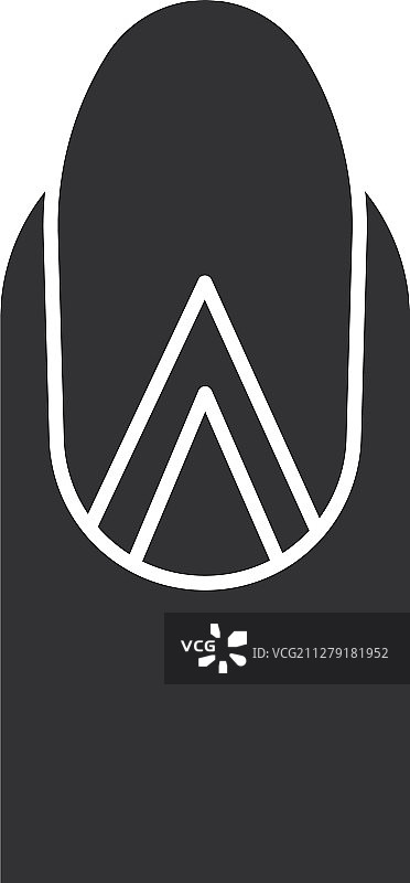 几何月亮美甲字形图标图片素材