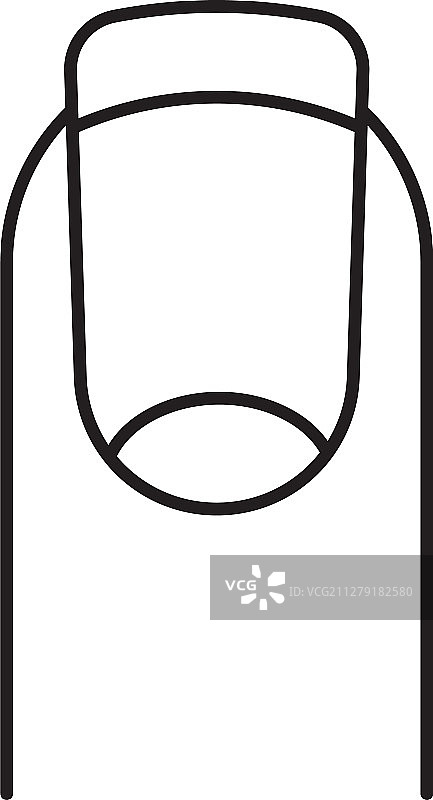 法式美甲线性图标图片素材