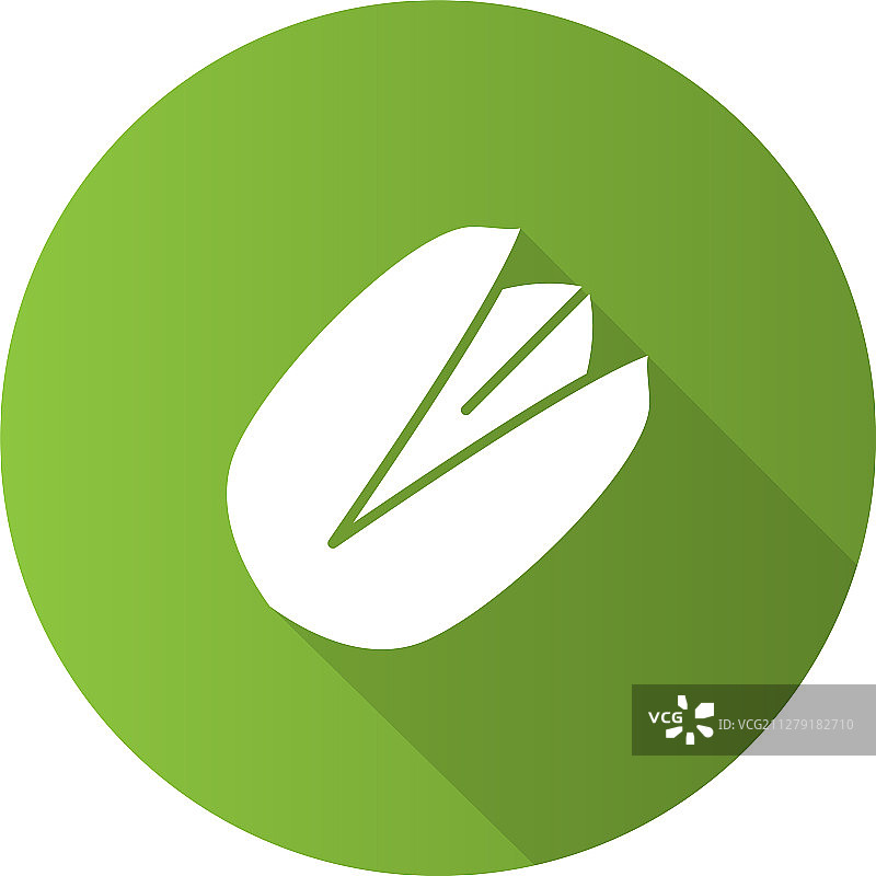 开心果扁平设计长阴影标志图片素材