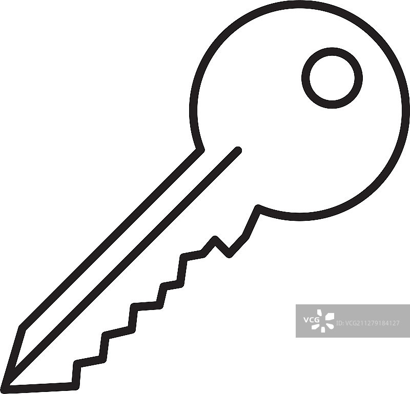 线性钥匙图标图片素材