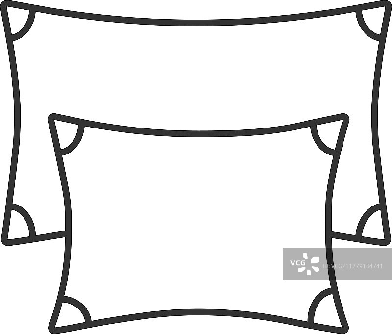 线性枕头图标图片素材