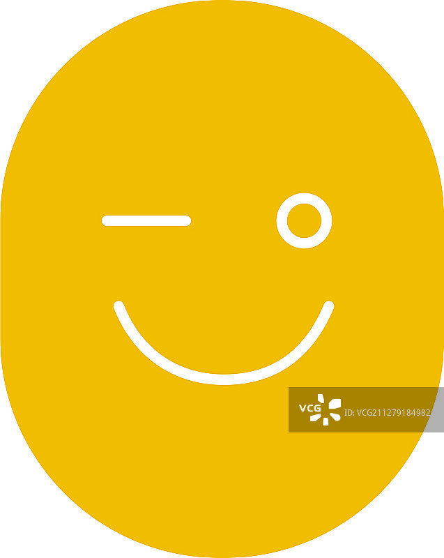 眨眼笑字形颜色图标图片素材