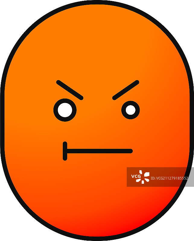 愤怒的微笑彩色图标图片素材