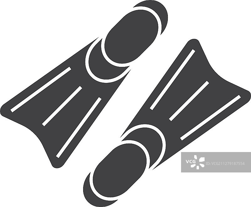 脚蹼字形图标图片素材