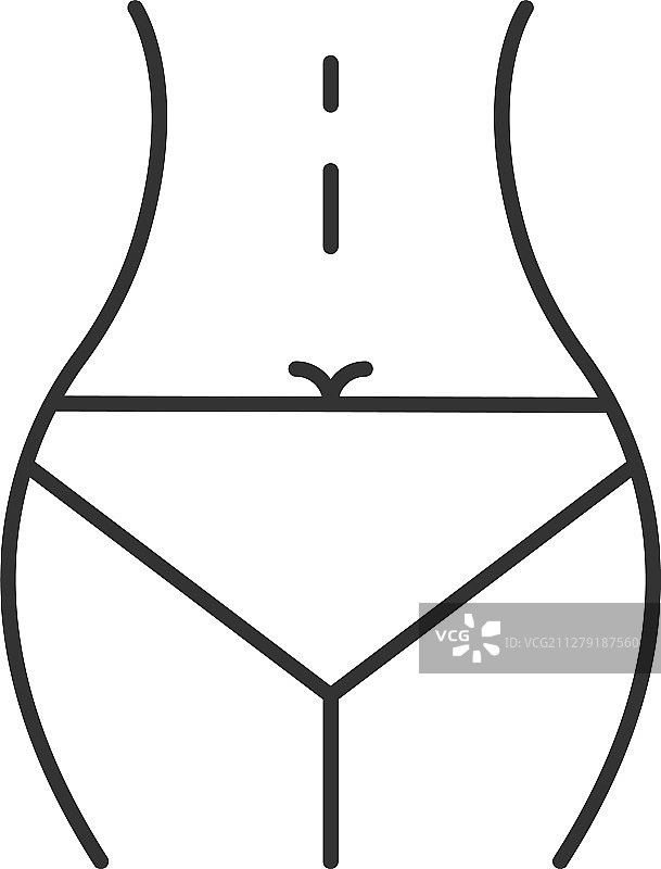 女人的腰部线性图标图片素材
