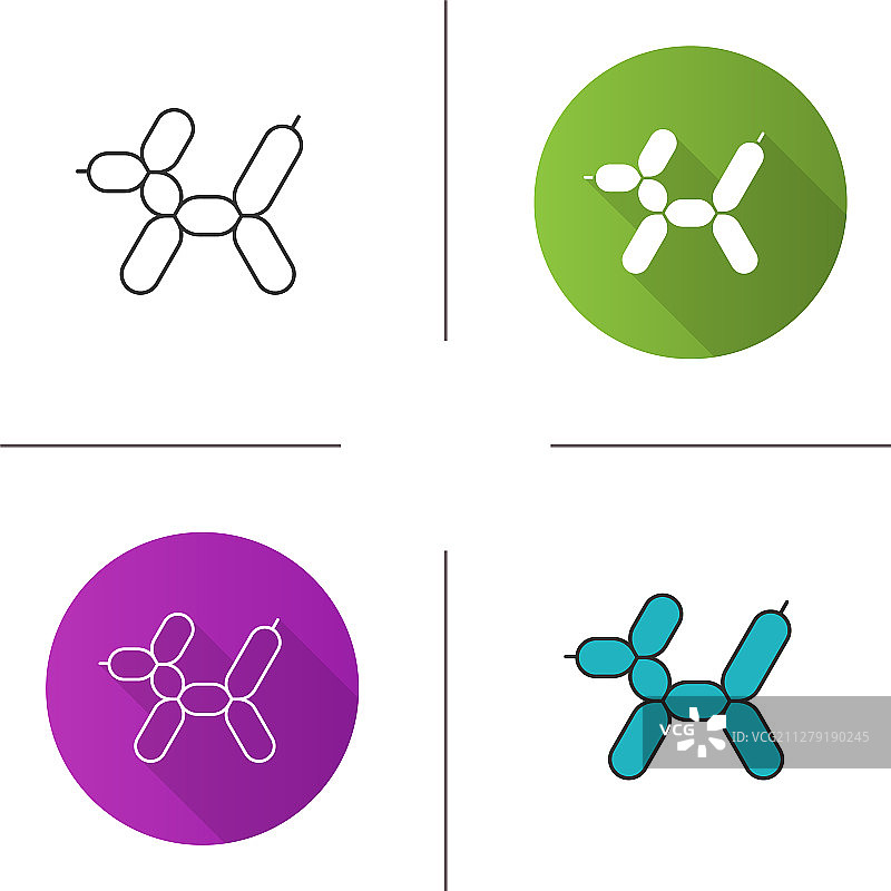气球狗图标图片素材