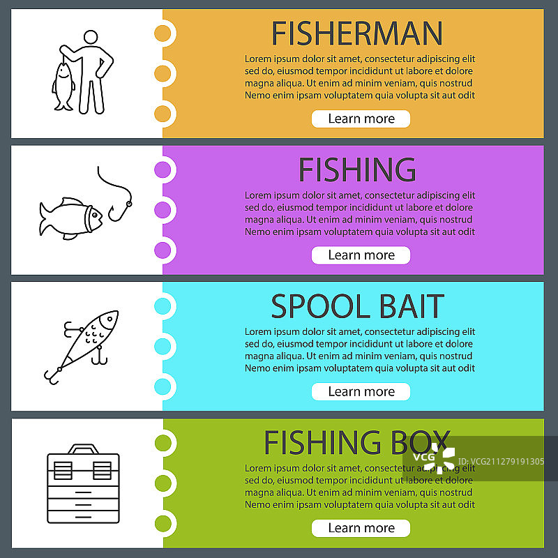 钓鱼网页banner模板图片素材