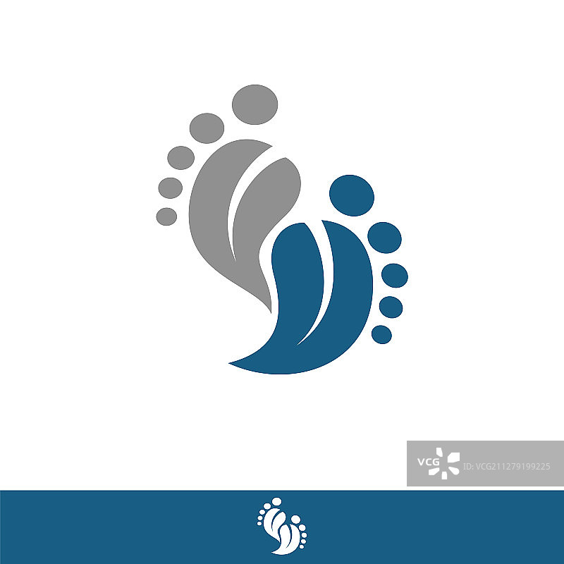 白色背景上的人脚图标图片素材