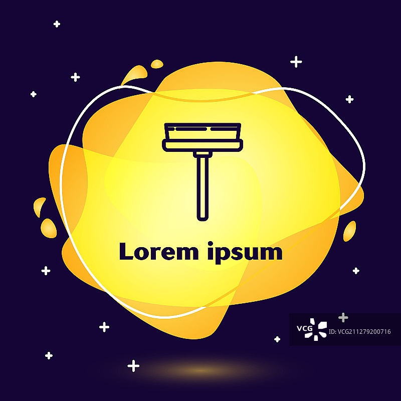 带橡胶清洁剂的黑色线条清洁服务图片素材