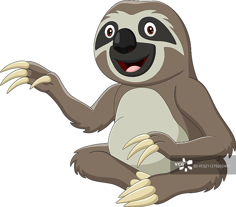 白色背景上的可爱鸵鸟卡通图片素材