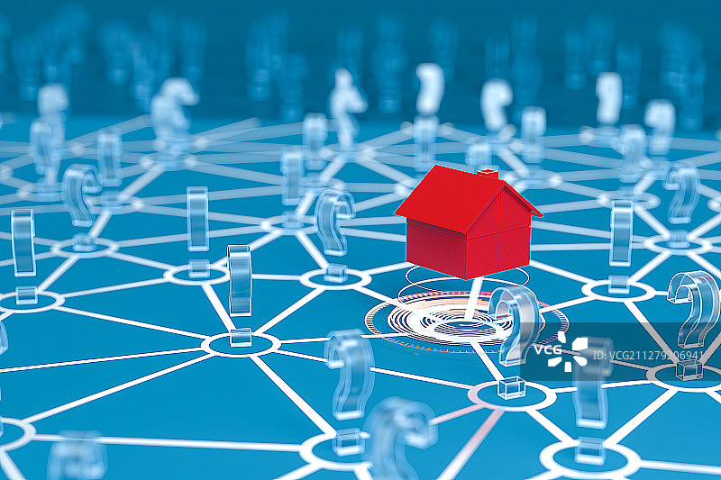 3D人群和住房图片素材