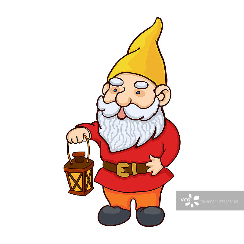 彩色花园小矮人图片素材