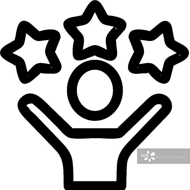 星星派对图标的轮廓符号图片素材