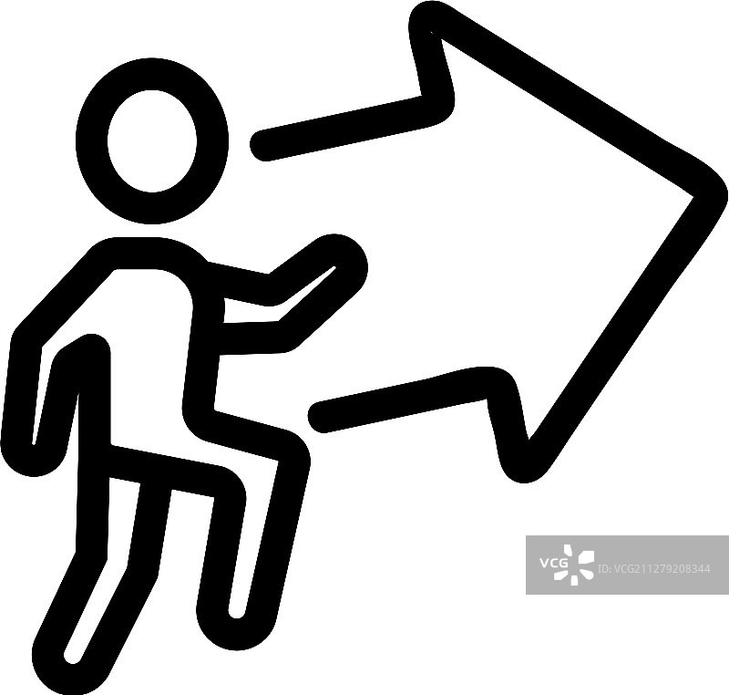 男人前进方向图标图片素材