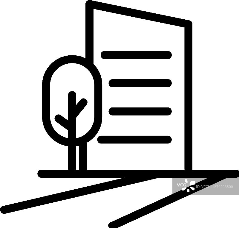 公寓楼内的树木图标图片素材