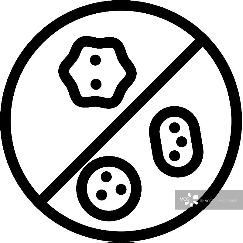 细菌轮廓符号图标图片素材