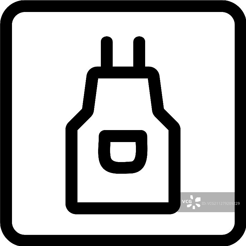 防护围裙轮廓图标图片素材