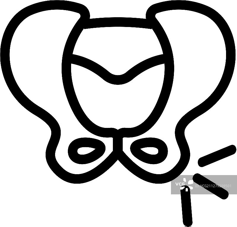 骨头瘀伤图标轮廓符号图片素材