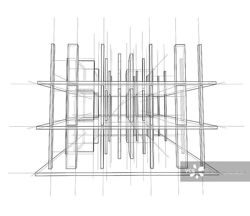 施工中的房屋图纸图片素材