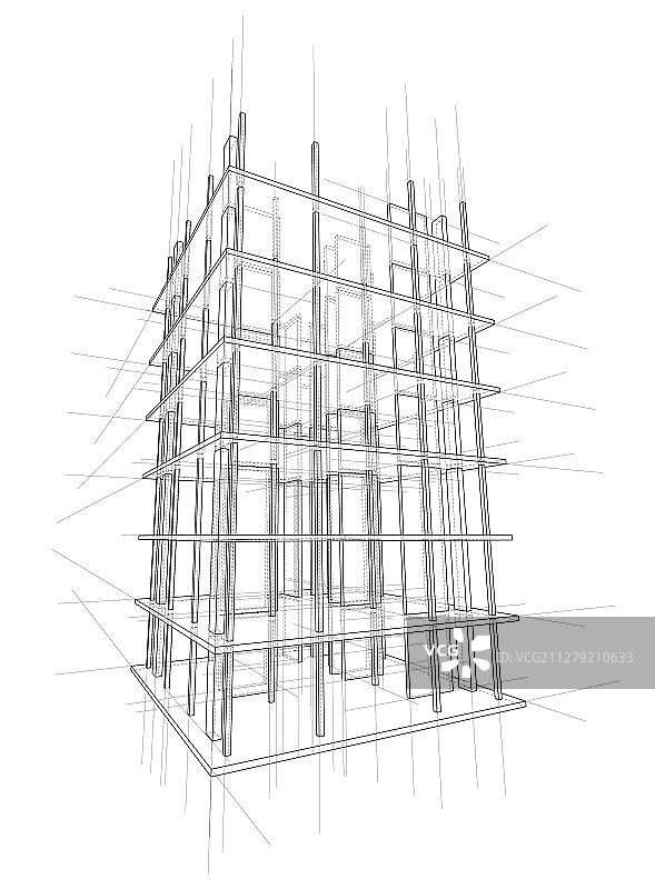 施工中的房屋图纸图片素材