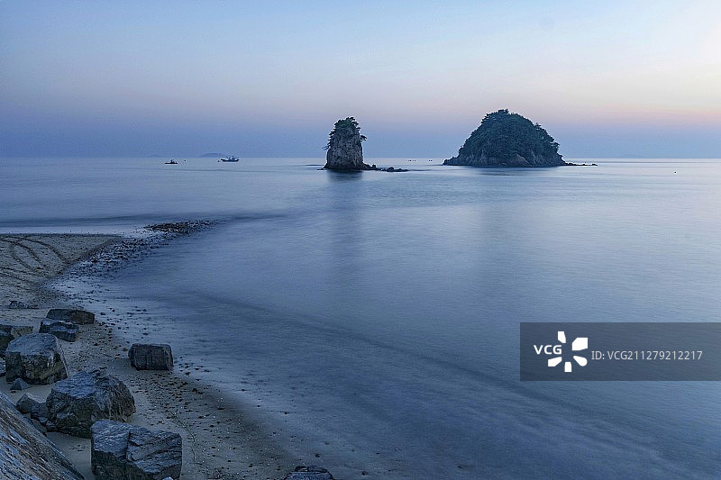 安眠岛暮色图片素材