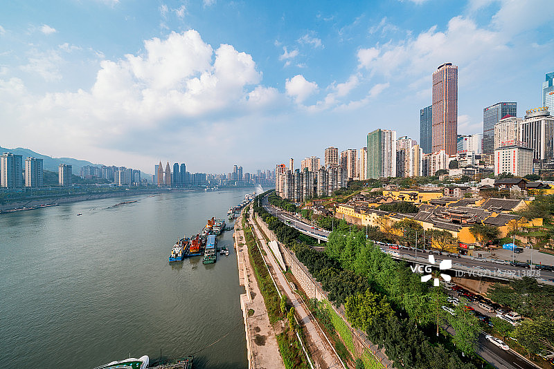 重庆长江滨江路风光图片素材