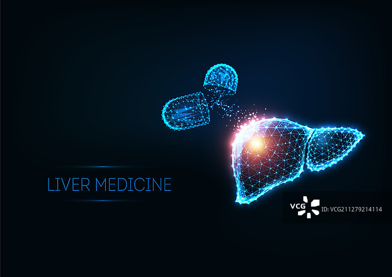 未来主义肝脏医疗概念图片素材
