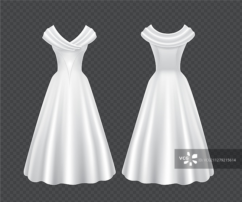 白色婚纱长裙女人图片素材