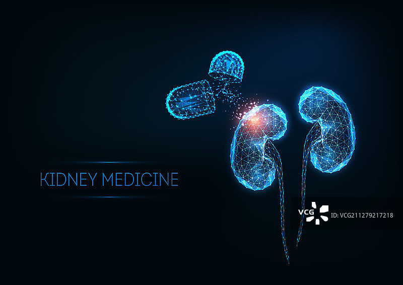 发光的未来肾脏医学概念图片素材