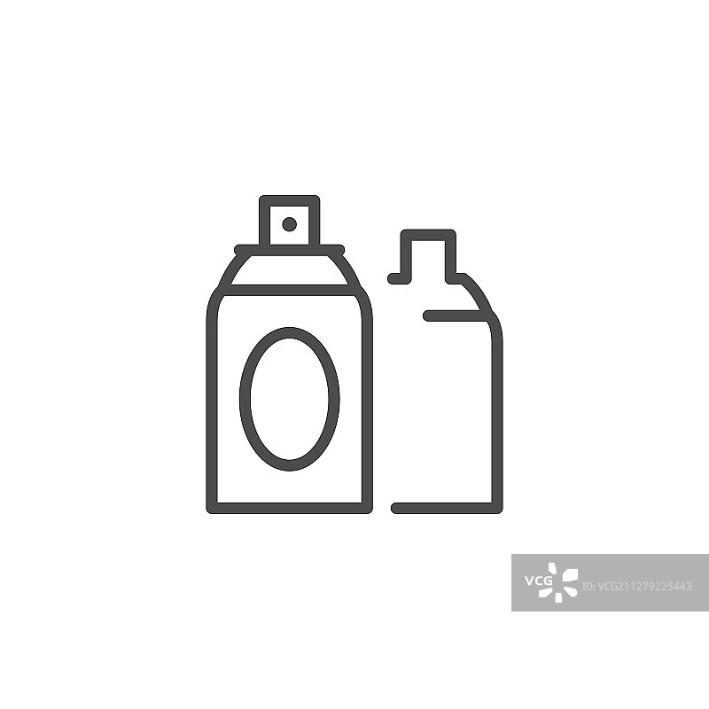 发胶罐线条轮廓图标图片素材