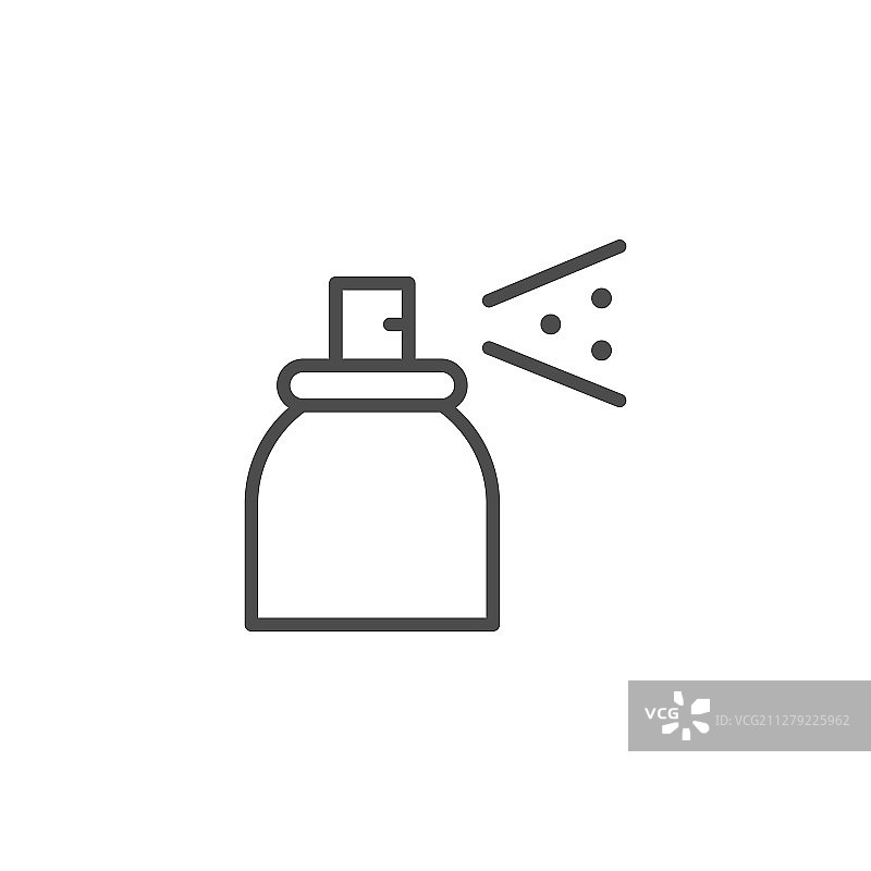 喷雾罐轮廓线条图标图片素材