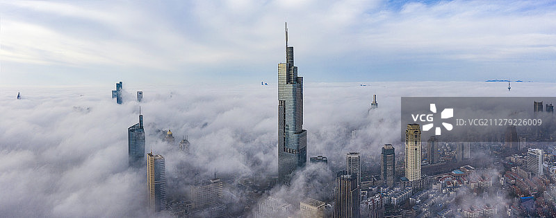 南京城市云海图片素材