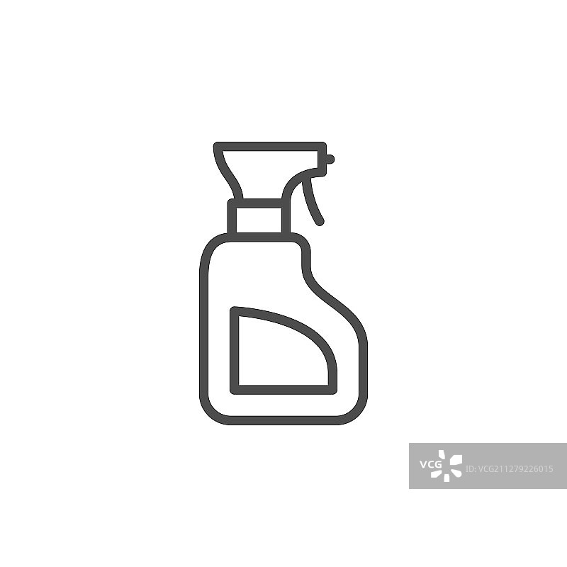 清洁剂瓶子轮廓图标图片素材