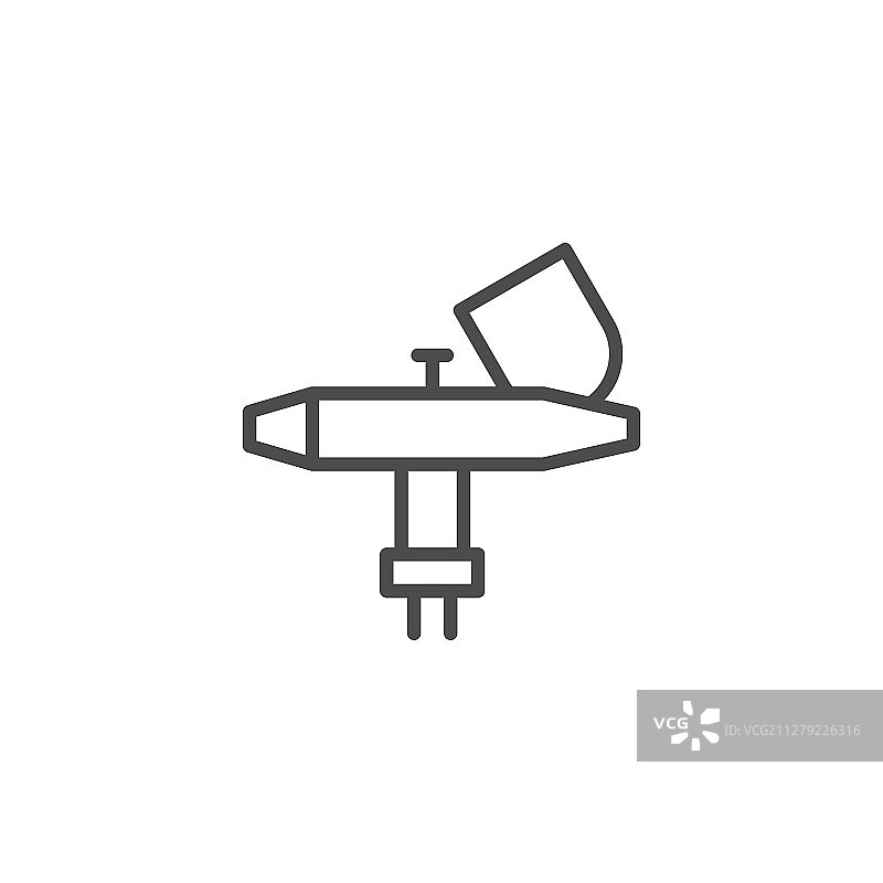 喷枪线条轮廓图标图片素材