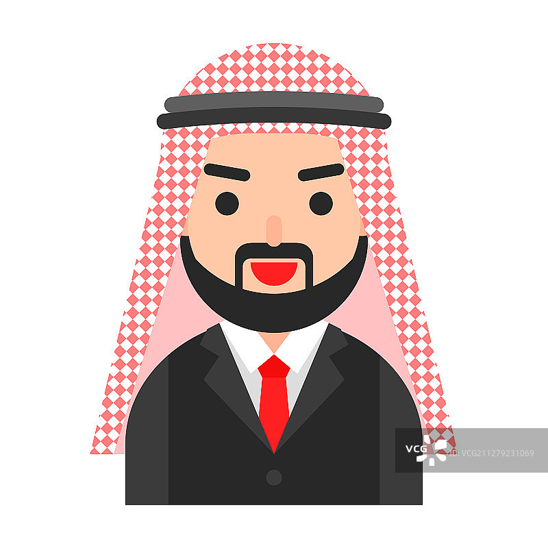 穆斯林人物头像扁平图标图片素材