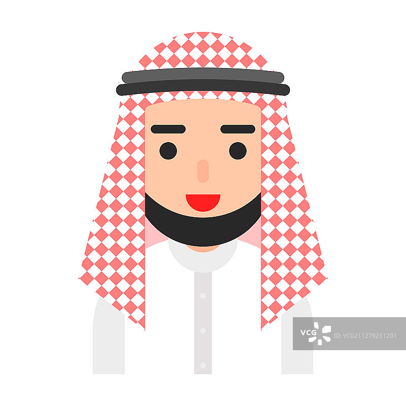 穆斯林人物头像扁平图标图片素材