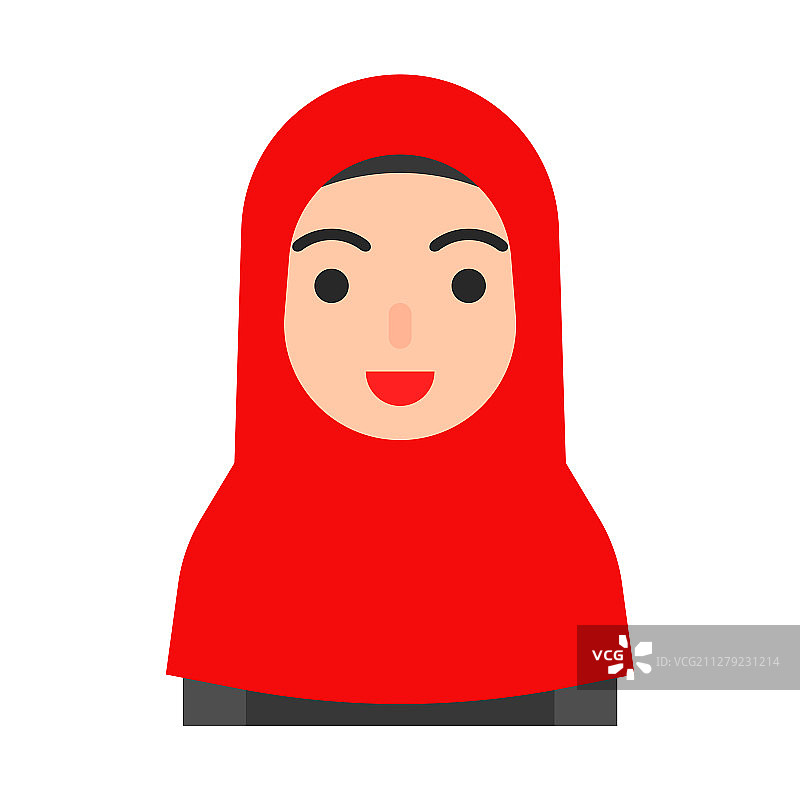 穆斯林人物头像扁平图标图片素材