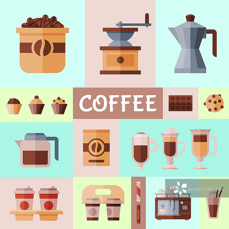 咖啡豆和设备banner图片素材