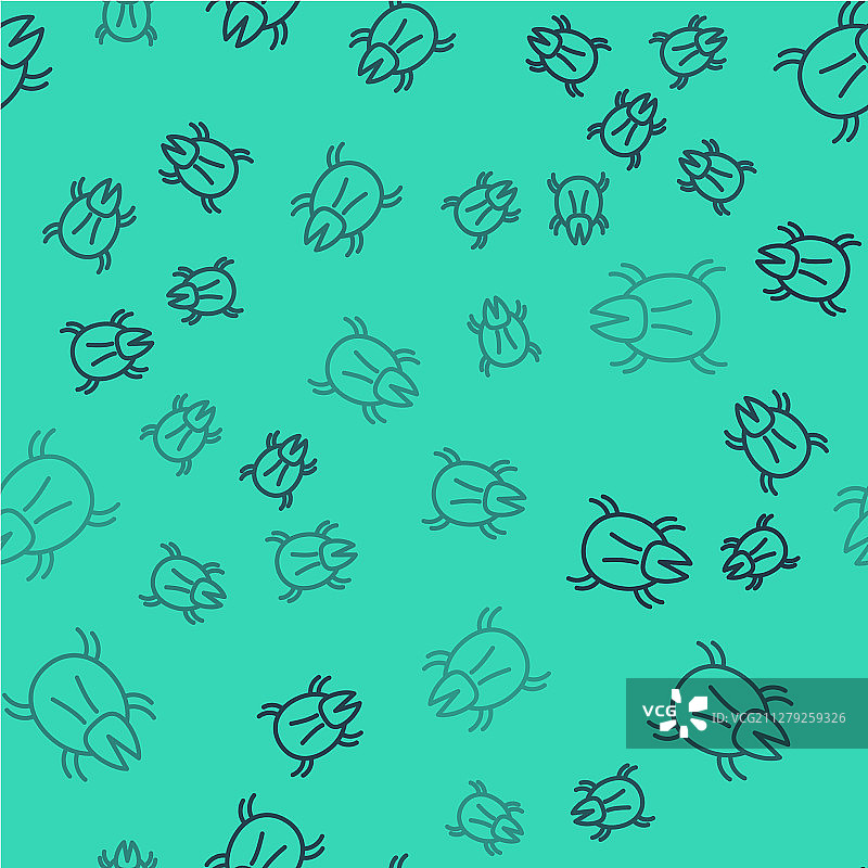 黑色线条寄生螨虫图标无缝拼接图案图片素材