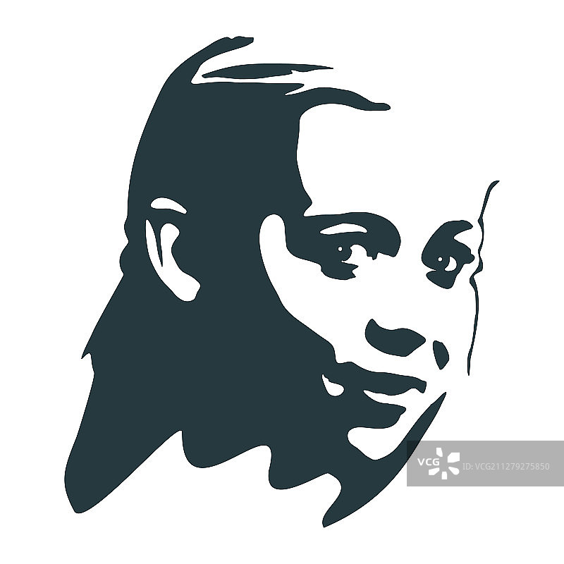 女性头部的剪影图片素材