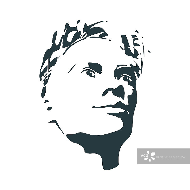 女性头部的剪影图片素材